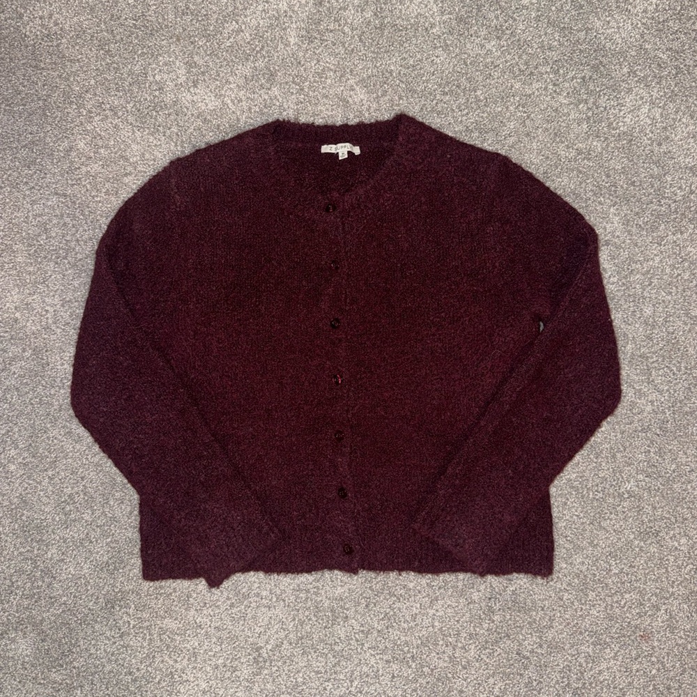 Z Supply Deep Burgundy Cardigan Sweater - Picture 2 of 5